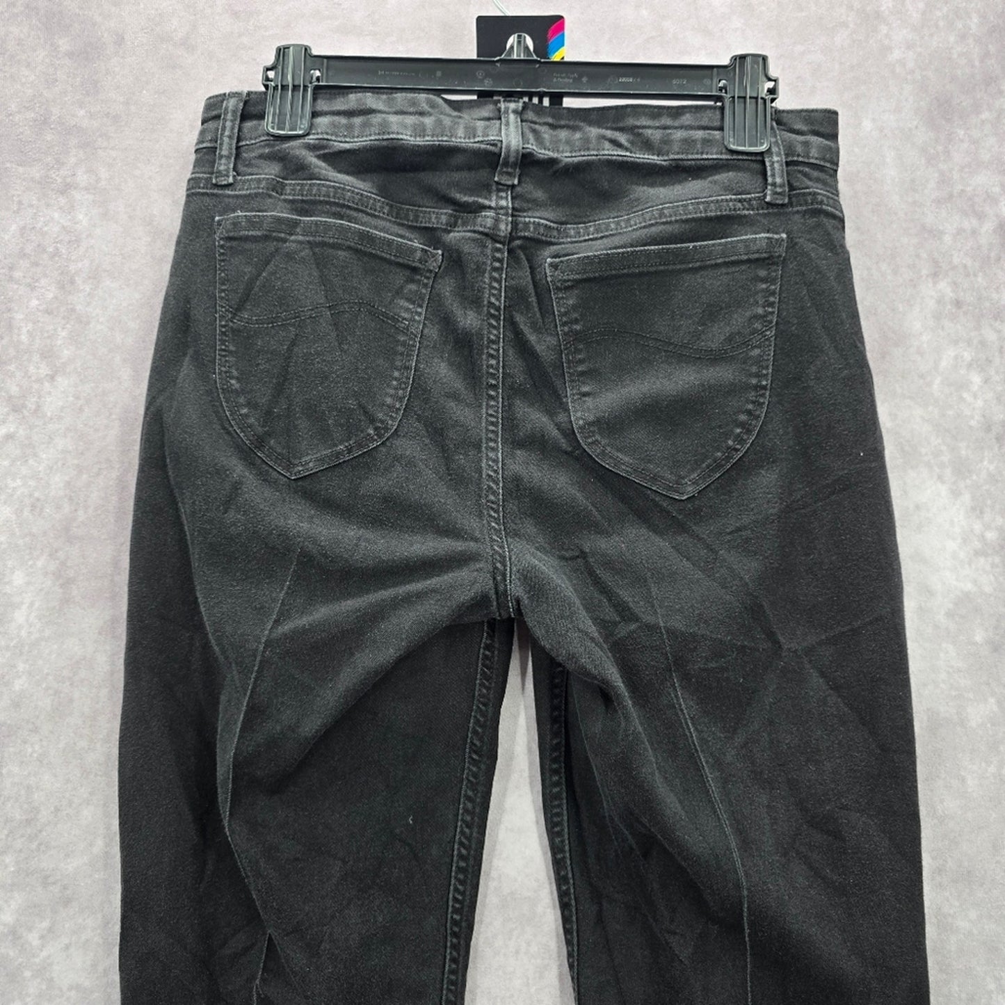054. Lee Riders Midrise Bootcut Black Straight Denim Jeans 12M