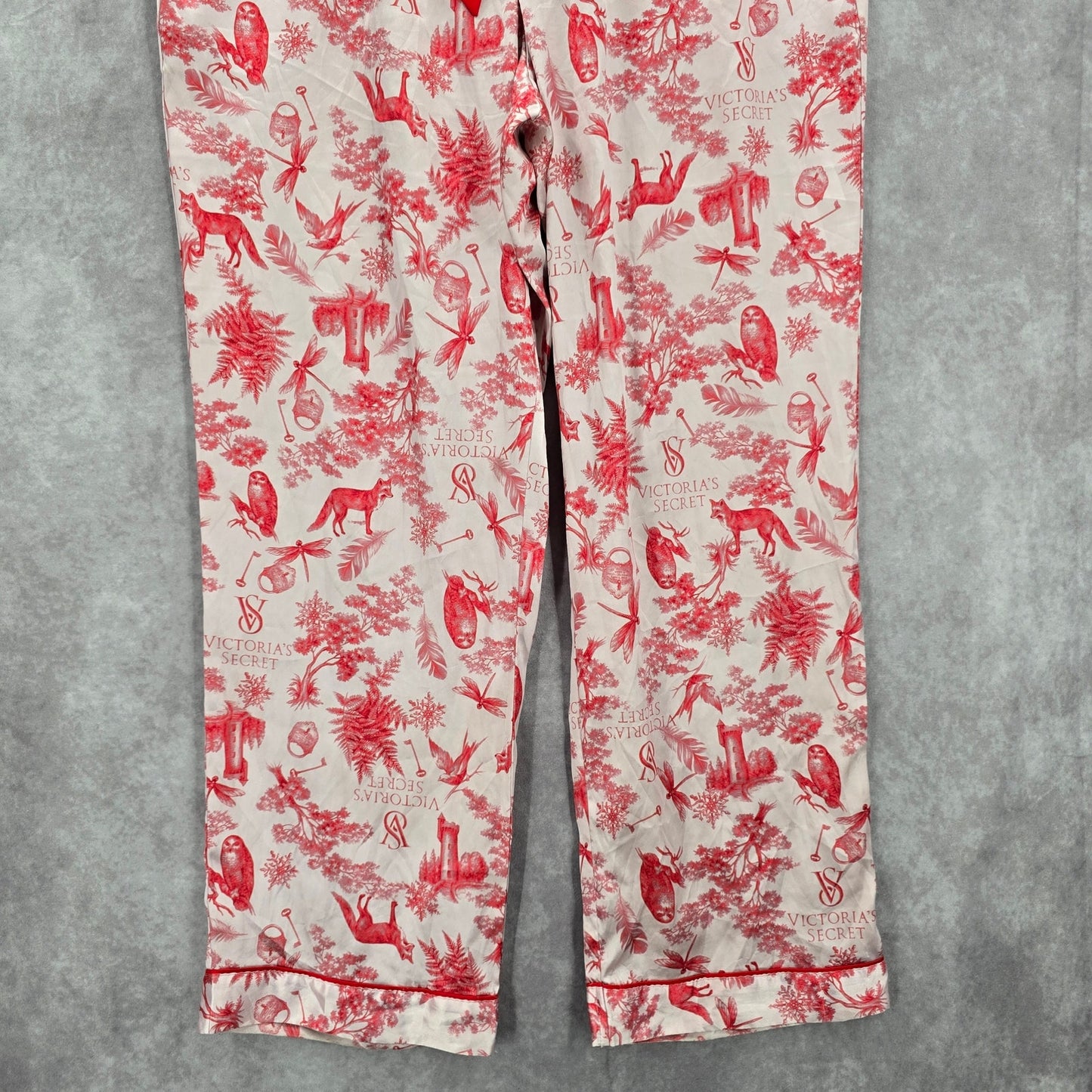 Victoria Secret Pink Floral Animal Print Vintage Y2K Pullon Pajama Pants L Large