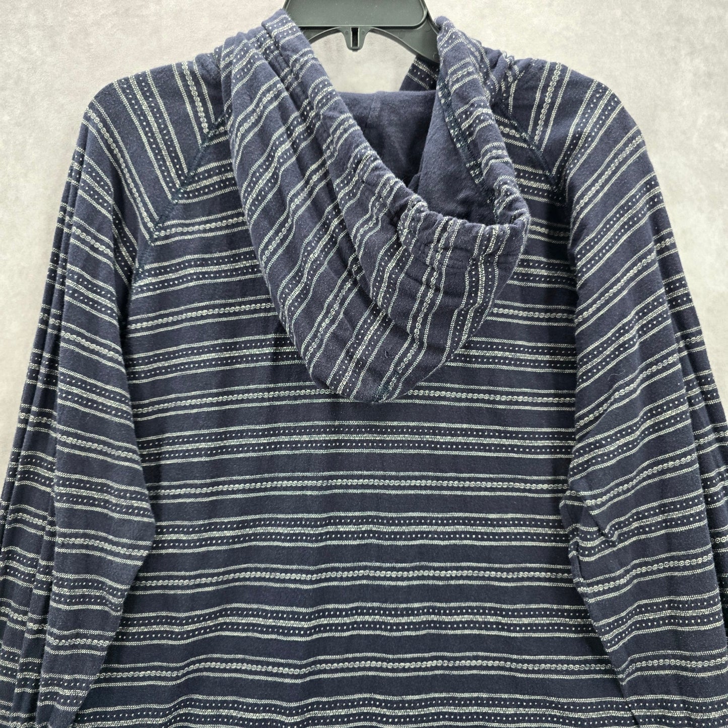 American Eagle Blue Premium Indigo Pullover Classic Stripe Hoodie XL Extra Large