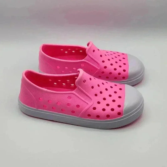 Nautica Girls Pink White Slip on Summer Shoes Foam Rubber Play Shoe Size 12