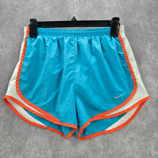 Nike Blue Orange Stripe Pull On Athletic Active Running Pants Shorts Small