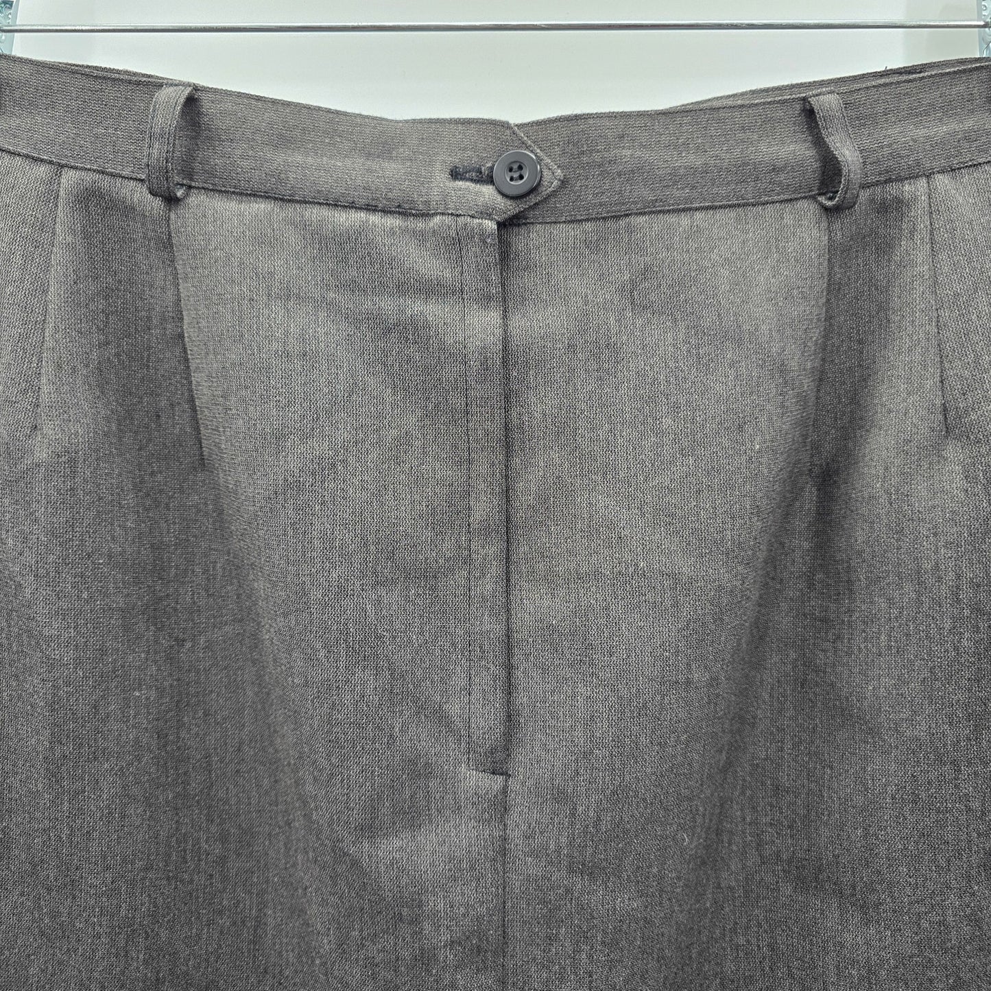 Worthington Gray Italian Zip Up Mini Short Executive Suit Skirt Plus 18