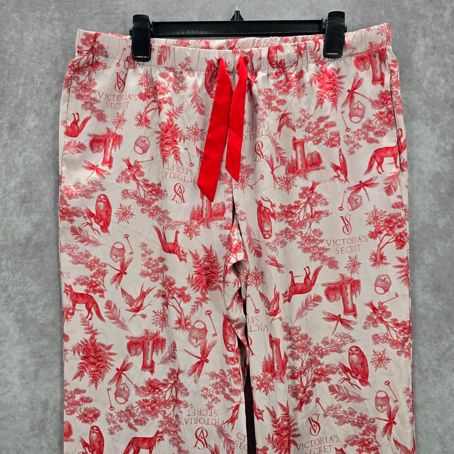 Victoria Secret Pink Floral Animal Print Vintage Y2K Pullon Pajama Pants L Large