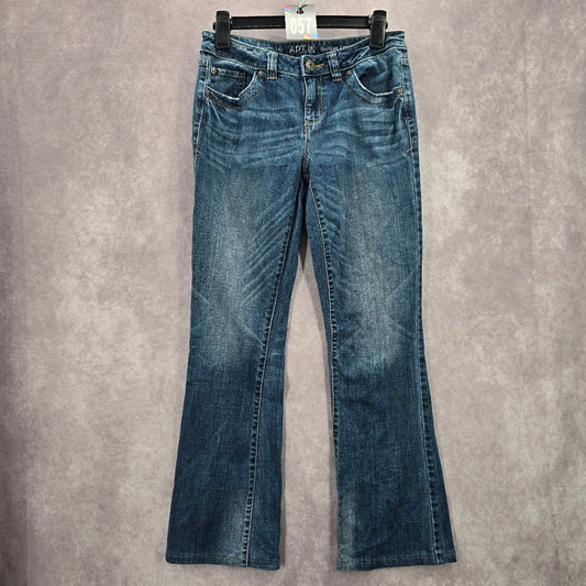 057. Apt 9 Bootcut Modern Fit Blue Straight Flare Denim Pants Jeans 4