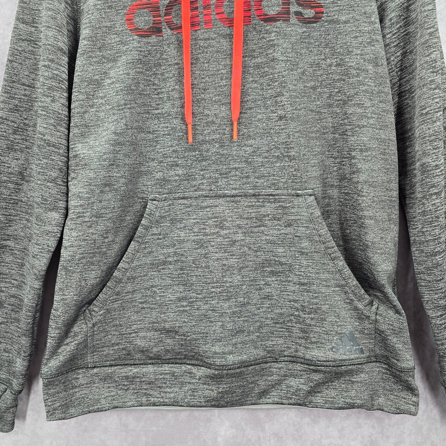 Adidas Gray Active Sport Pullover Long Sleeve Performance Hoodie Mens Medium