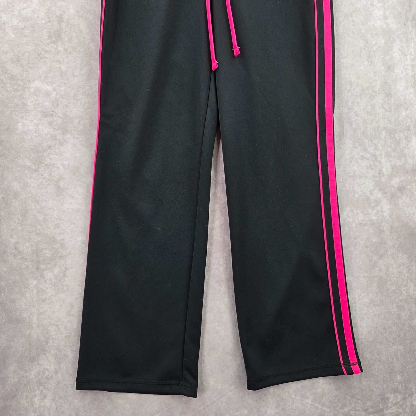 Kim Rogers Petite Black Pink Stripe Trouser Jogger Active Pants Bottoms PS Small