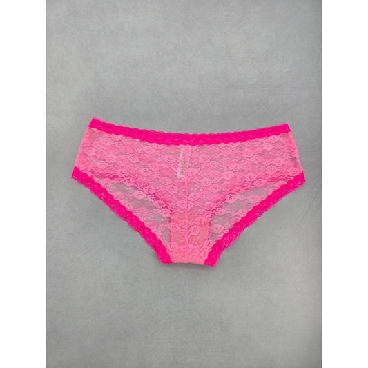 Pink Lace Floral Bow Cute Romantic George Panties Large 14
