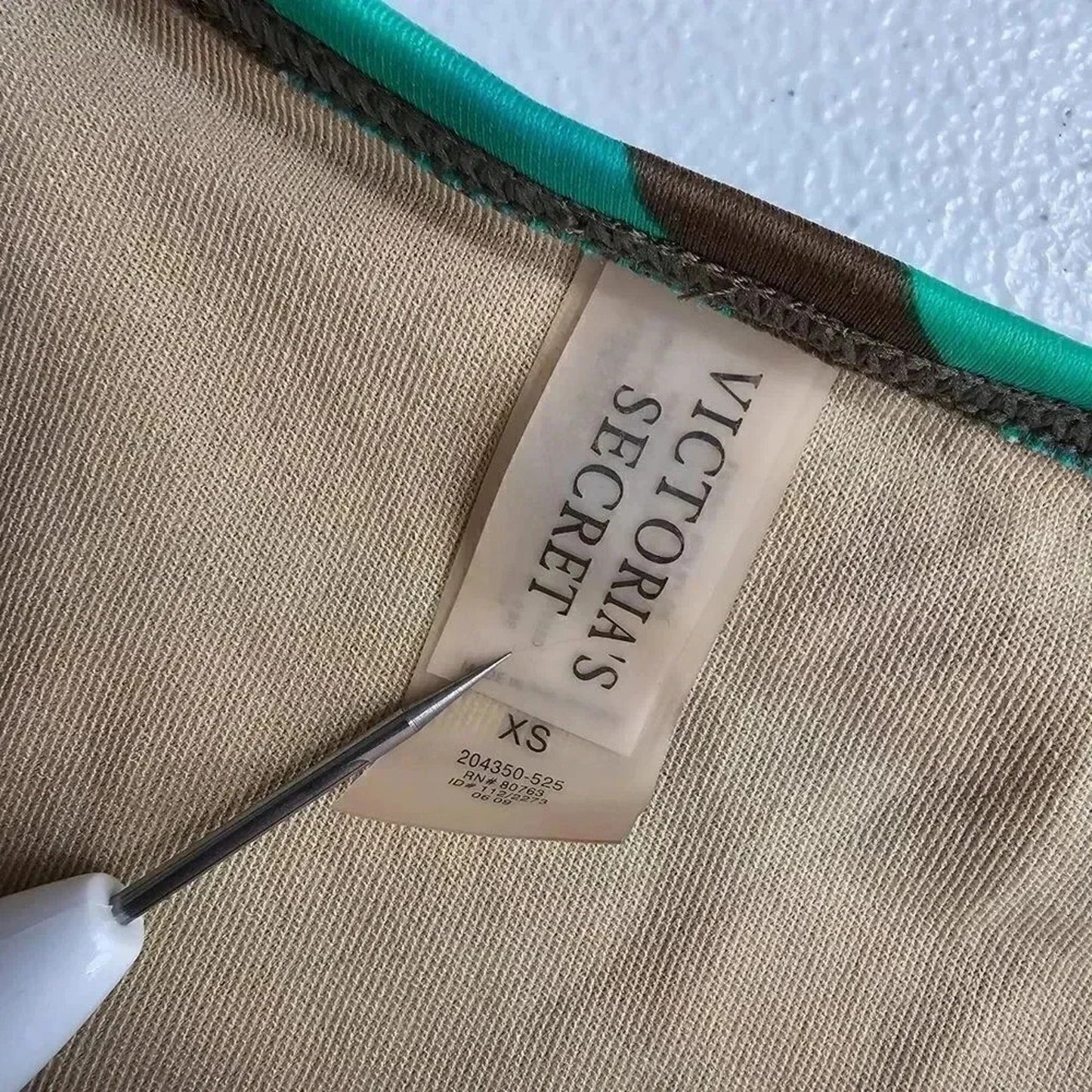 Victoria's Secret Green Bikini Print Bottom Swimwear Swimsuit XS Extra Small