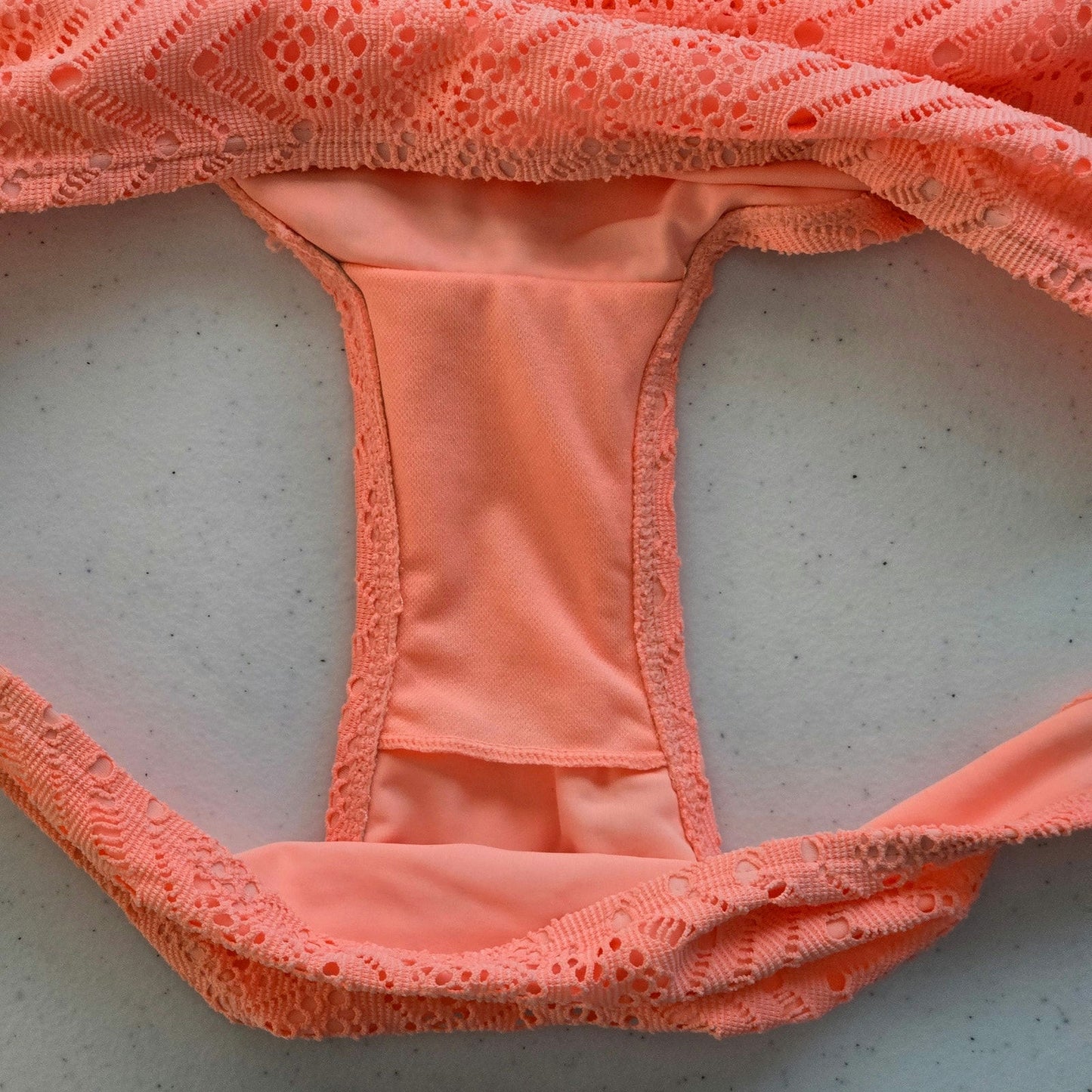 Academy Orange Laser Cut Out Floral Bikini Swimwear Swimsuit Bottom Size 2XL