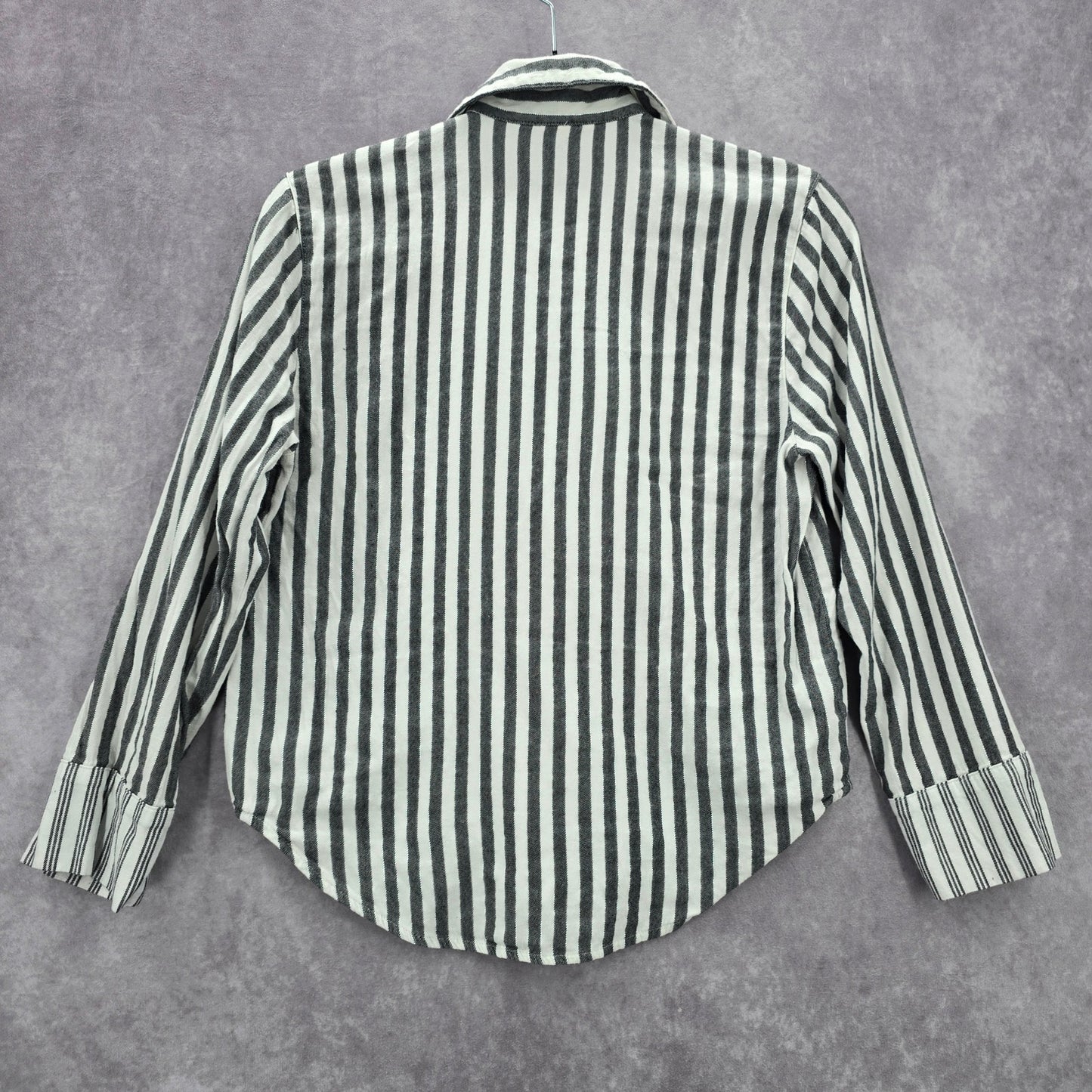 Victoria Secrets Gray White Striped Top Pant Pajama Set Extra Small XS