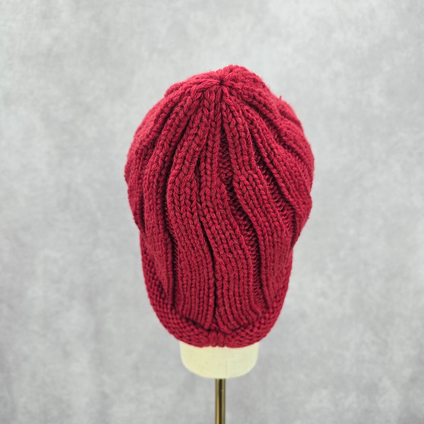 C.C Exclusives Red Crochet Knit Bucket Cap Hat Fun VTG Y2K Funky Beanie
