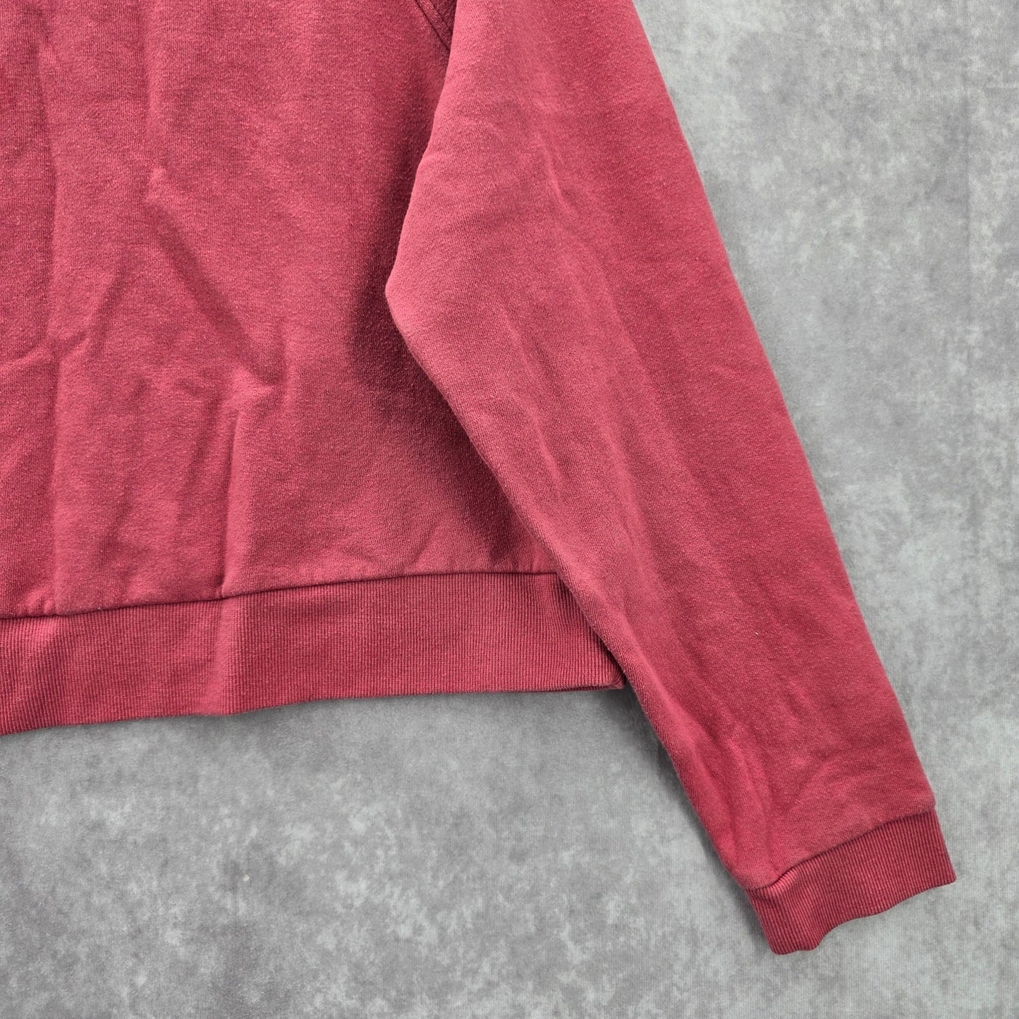 A New Day Red Long Sleeve High Neck Cropped Cotton Sweater Cardigan Medium