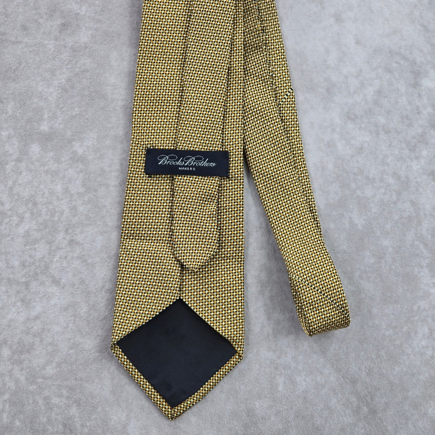 Brook Brothers Makers Gold Brown Weave Geometric Executive Neck Tie Men's
