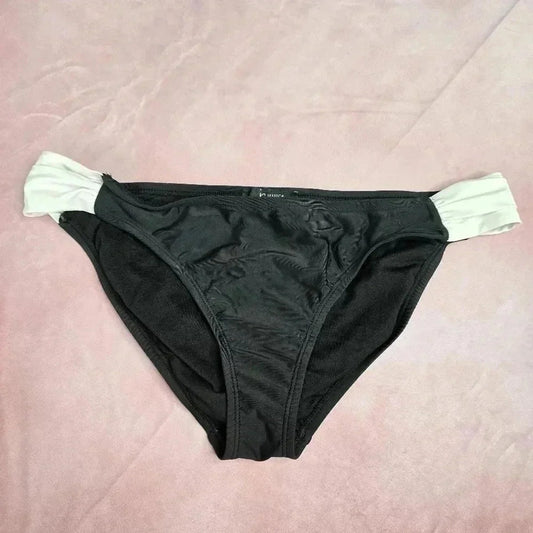 Jessica Simpson Black White Bikini Bottom Swimwear Size Large