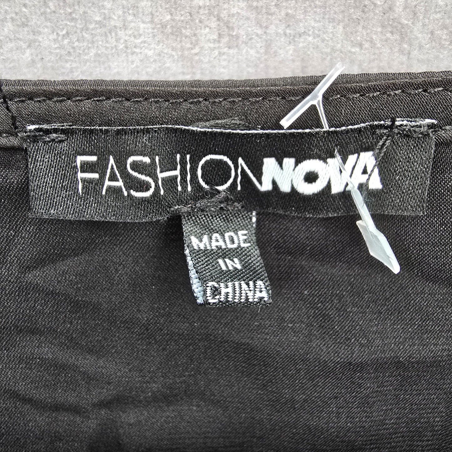 Fashion Nova Black Wrap Y2K Retro Club Long Sleeve Knee Length Dress Medium