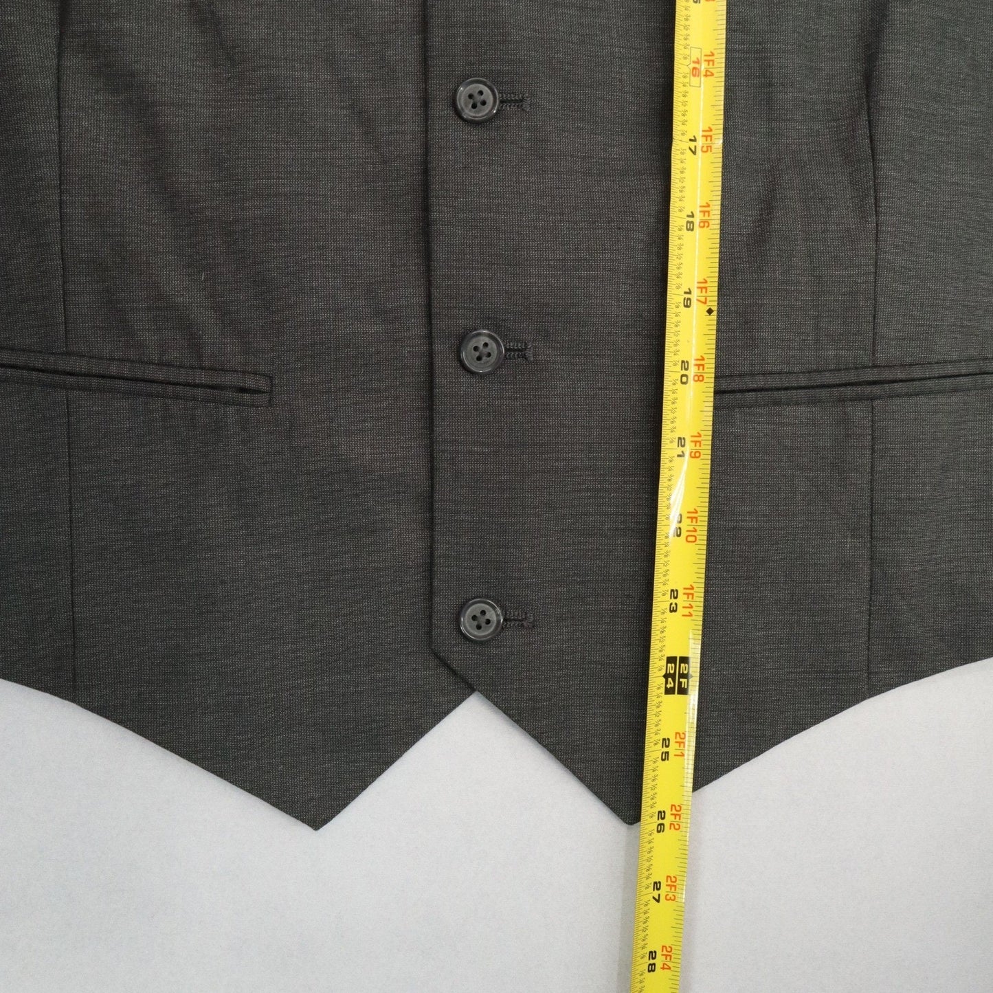 Gray 5 Button 2 Welt Pocket Waistcoat Formal Tuxedo Suit Vest Large 42R