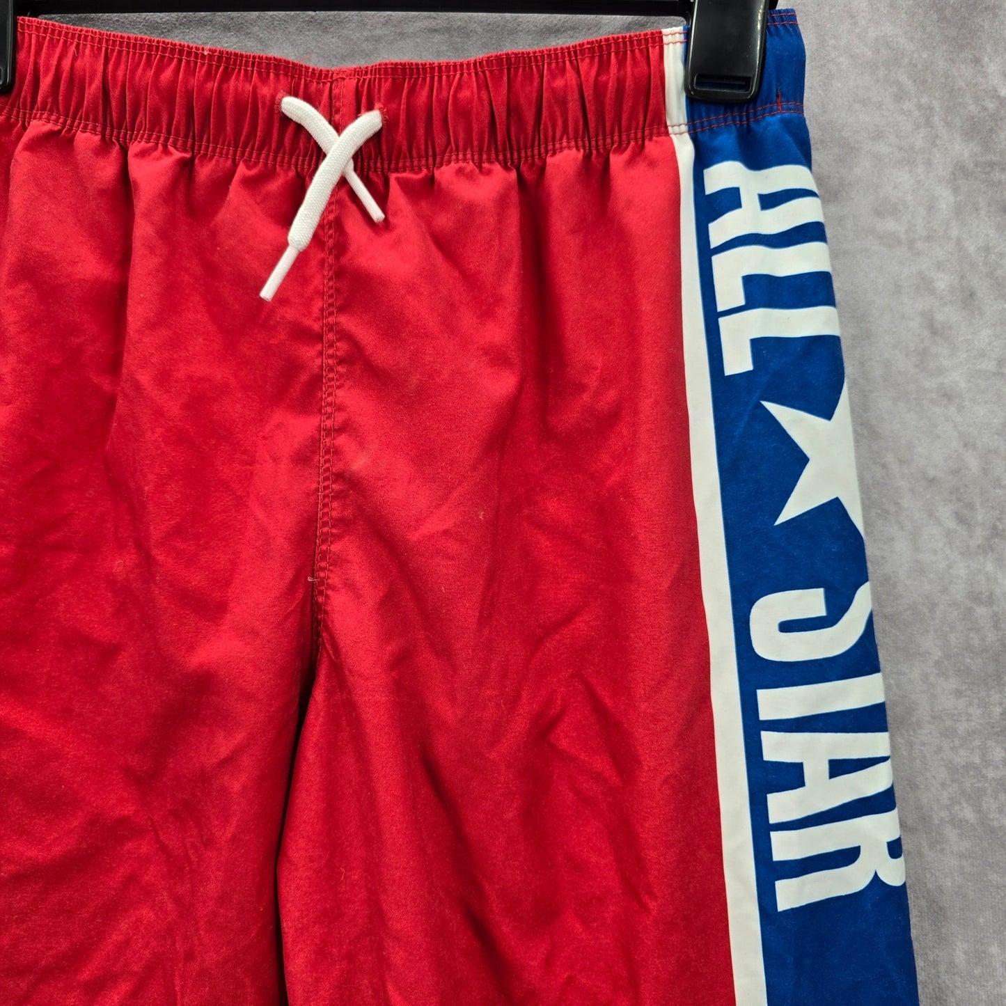 Converse Red Blue All Star Board Swim Shorts Boys Kids Youth Large