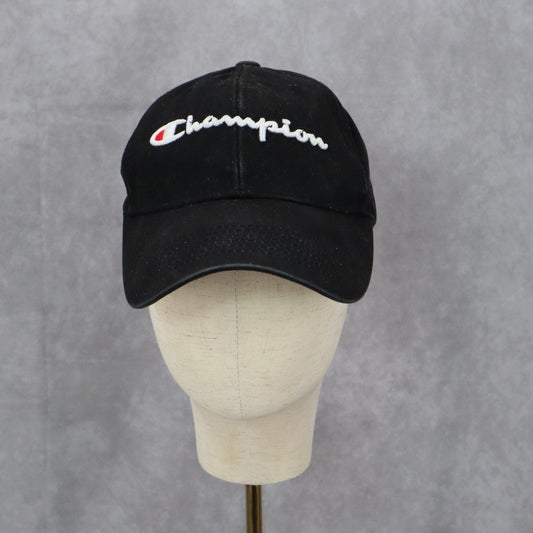 Champion Black Authentic Athleticwear Adjustable OSFM Cotton Baseball Cap Hat