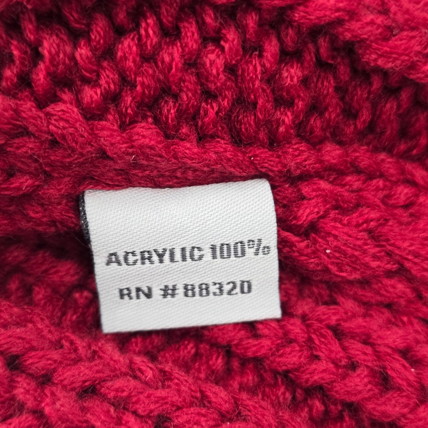 C.C Exclusives Red Crochet Knit Bucket Cap Hat Fun VTG Y2K Funky Beanie