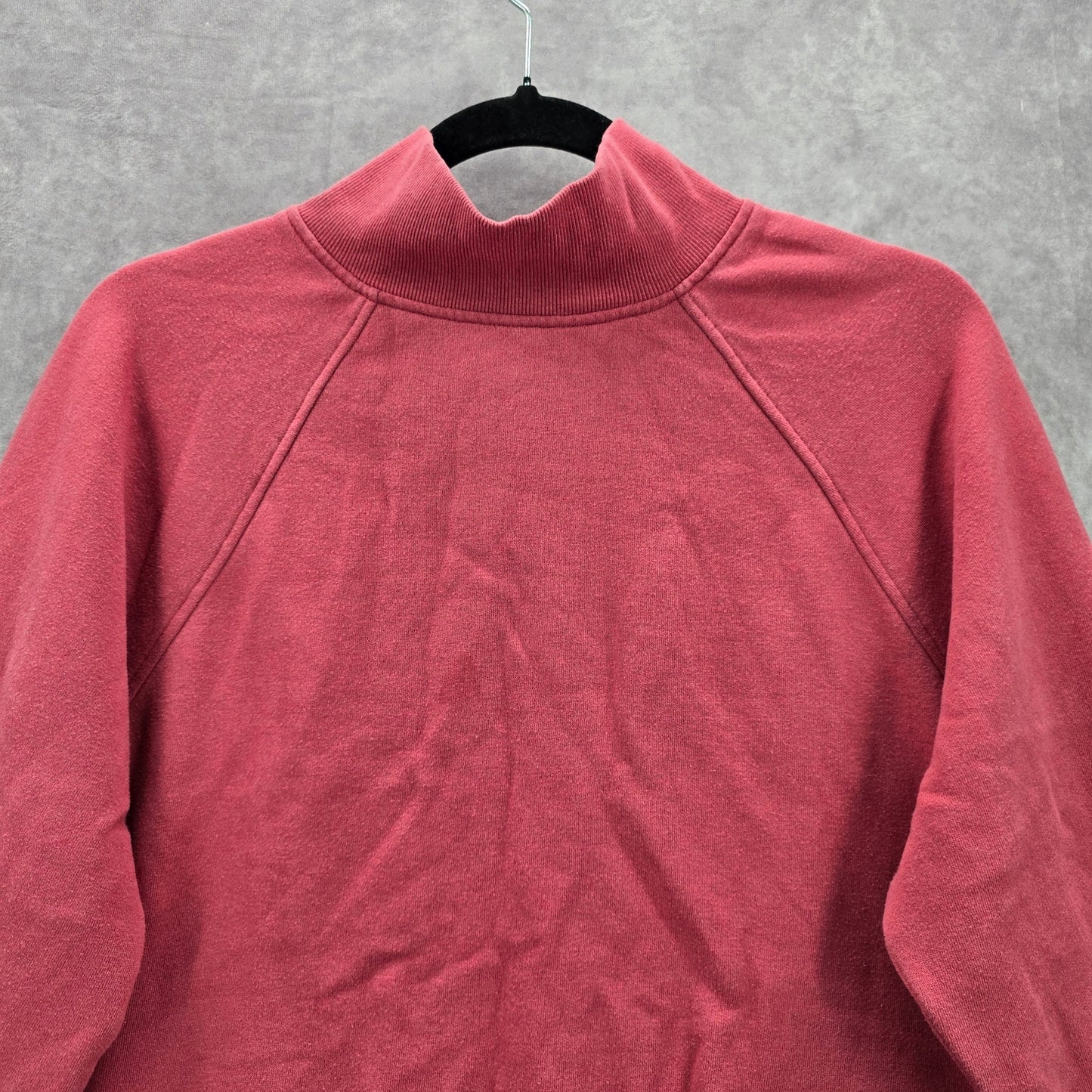 A New Day Red Long Sleeve High Neck Cropped Cotton Sweater Cardigan Medium