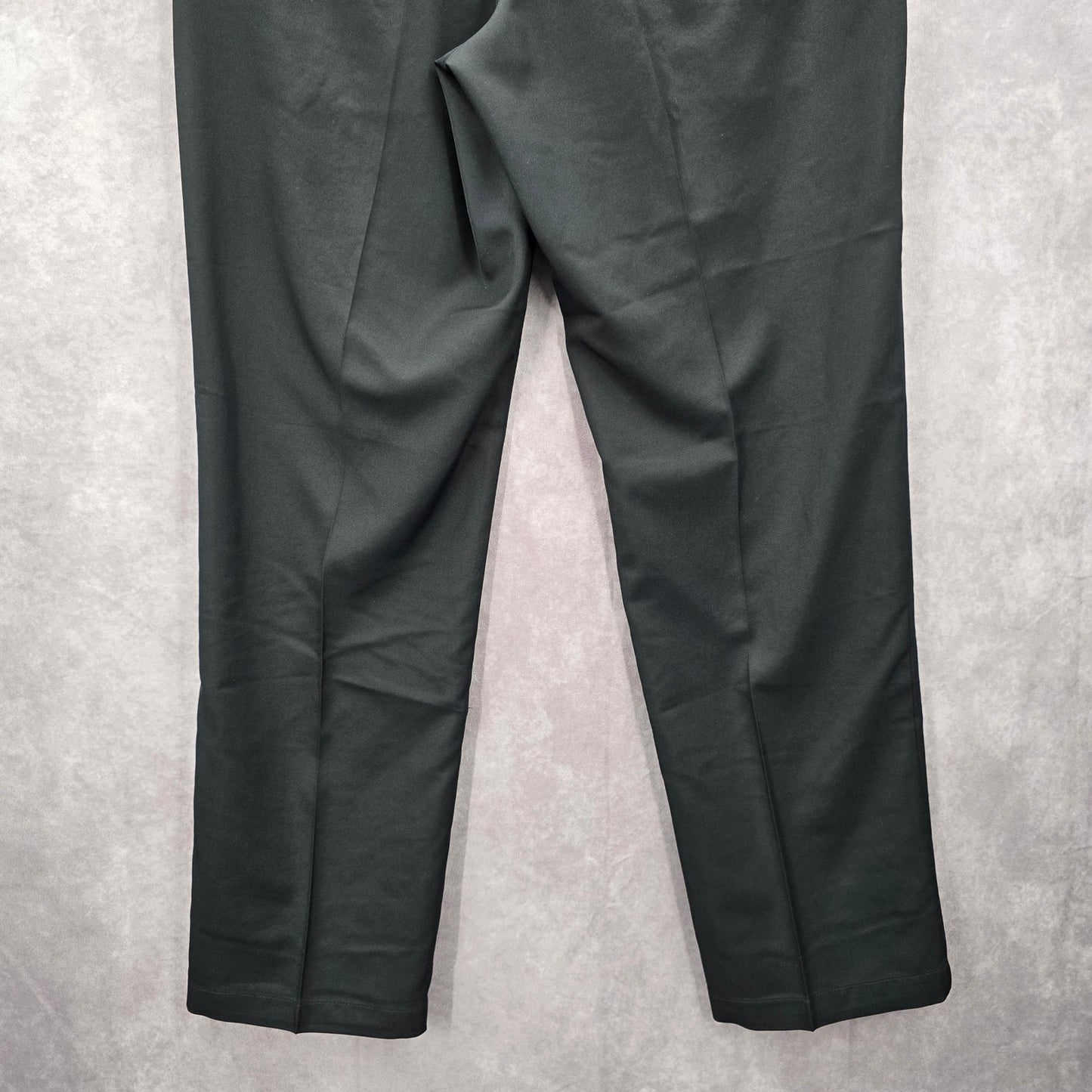 Haggar Black Performance Microfiber Slacks Dress Pant Plain Straight Fit 34Wx30L