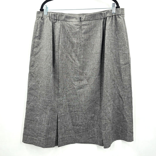 Cato Brown Plaid Pleat Knee Length Flare Bottom Skirt Plus 18