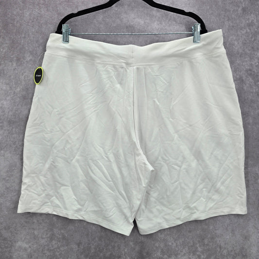 Athletic Works White Running Casual Beach Sports Active Pants Shorts Plus XXL 2X