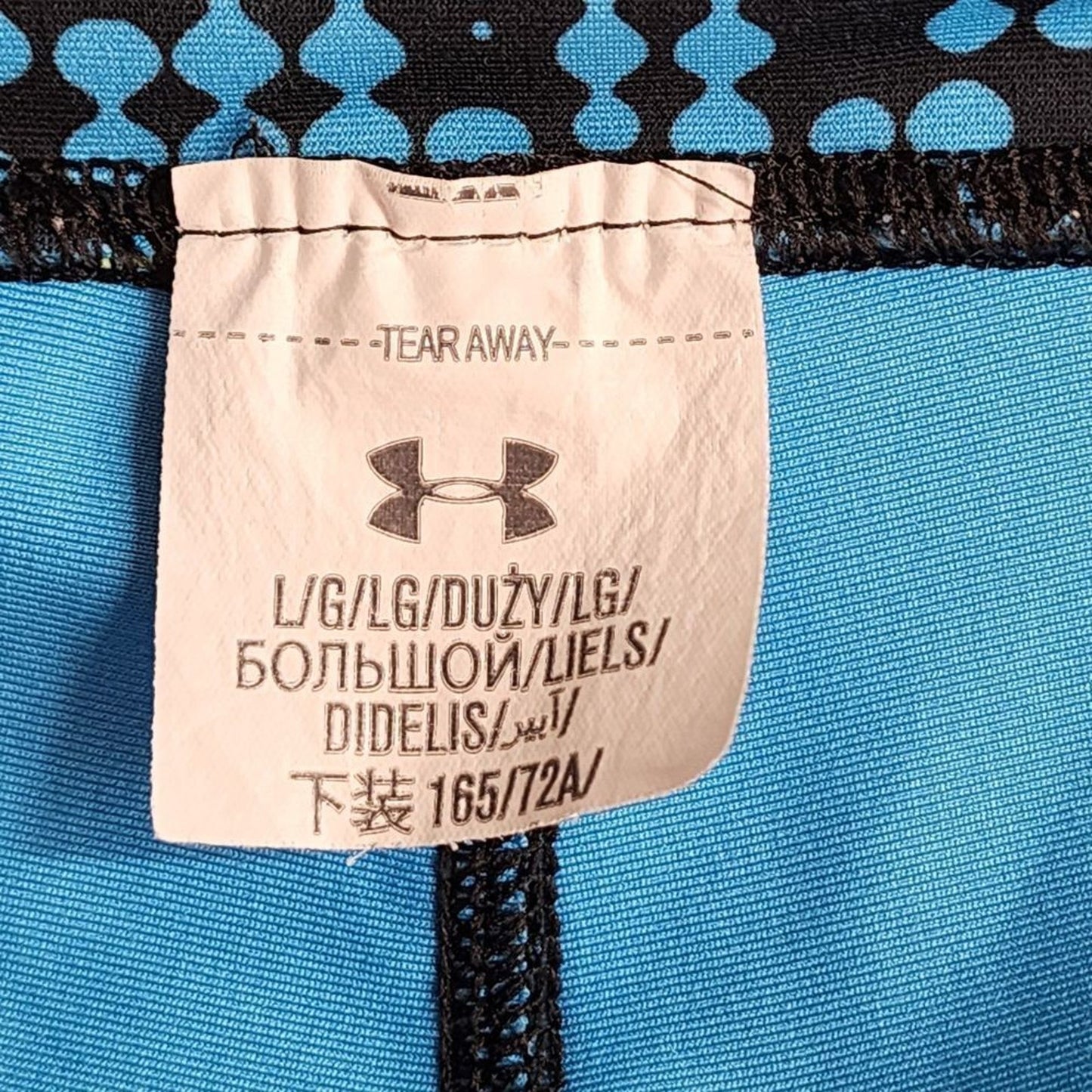 Under Armour Blue Black Cropped Activewear Yoga Leggings Active Sports Large