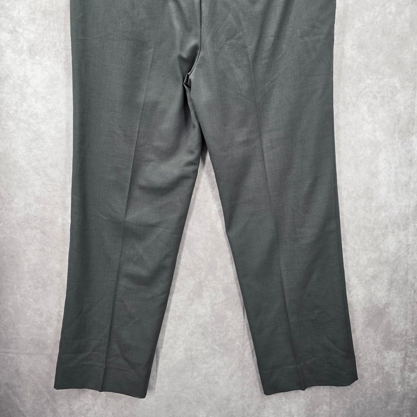 Fit Elegance Gray Mens Trousers Executive Tailored Suit Work Dress Pants 38x41