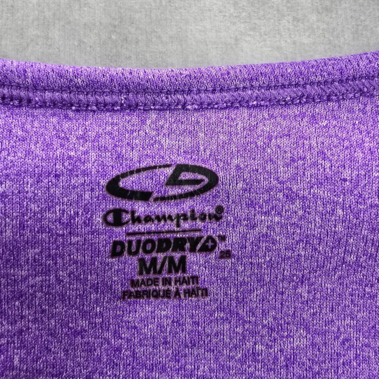 Champion Purple Performance Short Sleeve Athletic Activewear Tshirt Medium