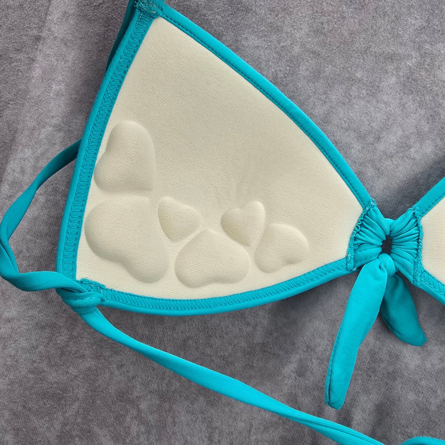 B Swim Blue Padded Tie Swimwear Swimsuit Bikini Top Small