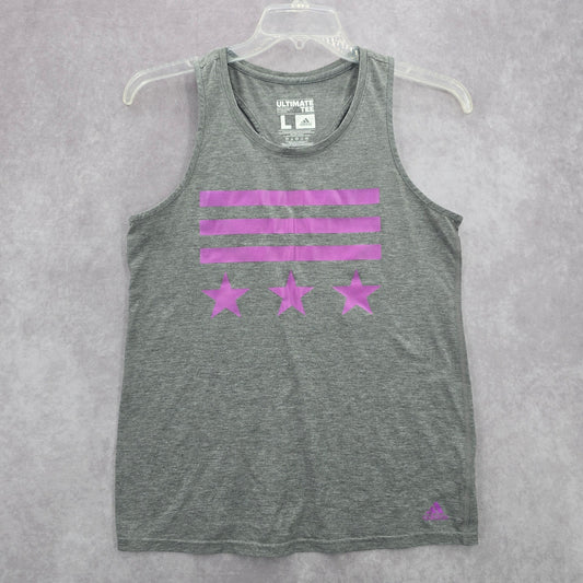 Adidas Gray Ultimate Tee Racerback Sleeveless Tank Top Large