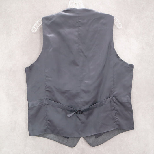 Jos A Bank Gray 5 Button Point Welt Pocket Wool Waistcoat Tuxedo Suit Vest S 42R