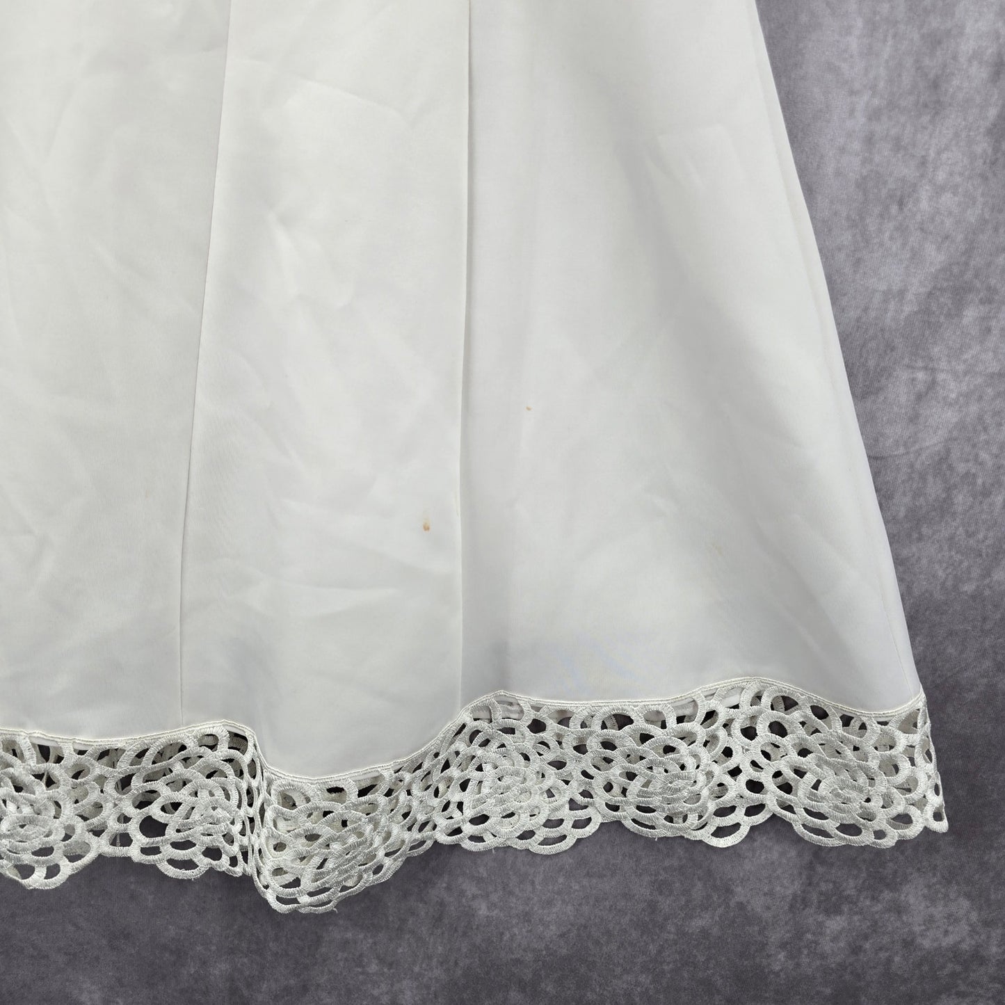 Donna Ricco White Sleeve Less Lace Zipper Y2K Retro Indie Flare Dress 8