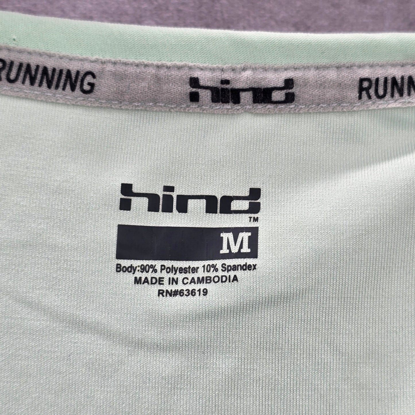 Hind Mint Green Activewear Performance Short Sleeve Athletic Tshirt Top Medium