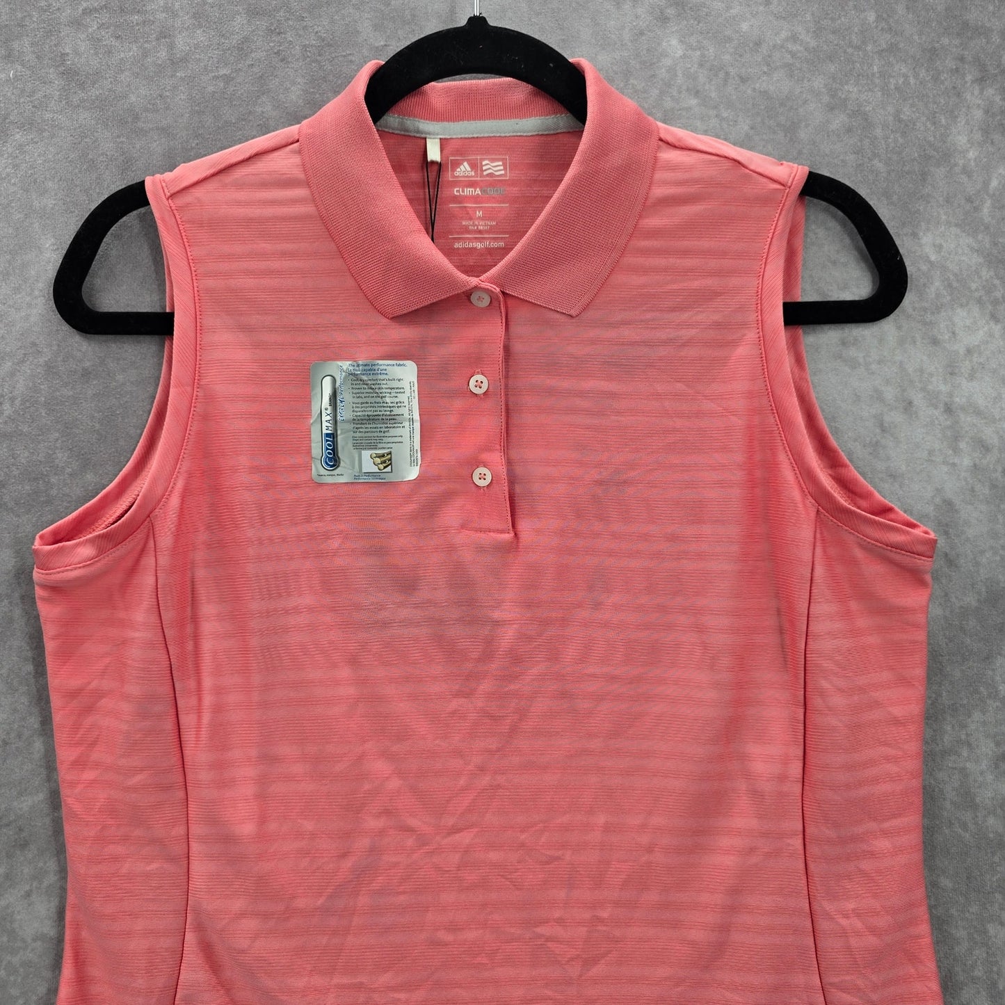 Adidas Pink Flamingo Clima Cool Golf Sports Active Sleeveless Shirt Top M Medium