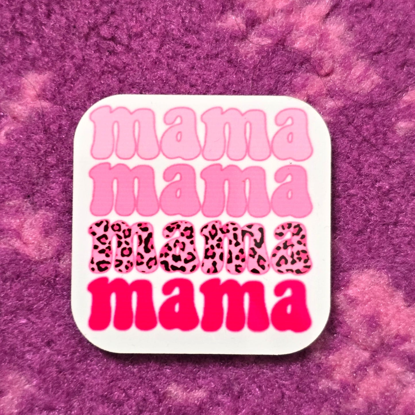 Mama Pink Handmade Square Refrigerator Magnet