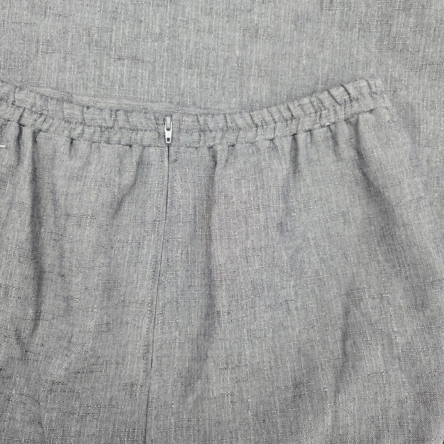 Sag Harbor Gray Midi Executive Church Slit Plus Skirt 14