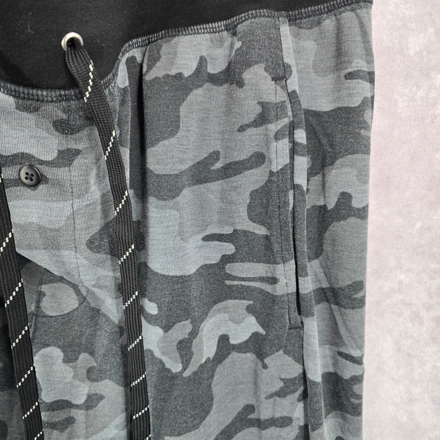 Fruit of the Loom Gray Athletic Camo Jogger Track Trousers Sweat Pants M Medium
