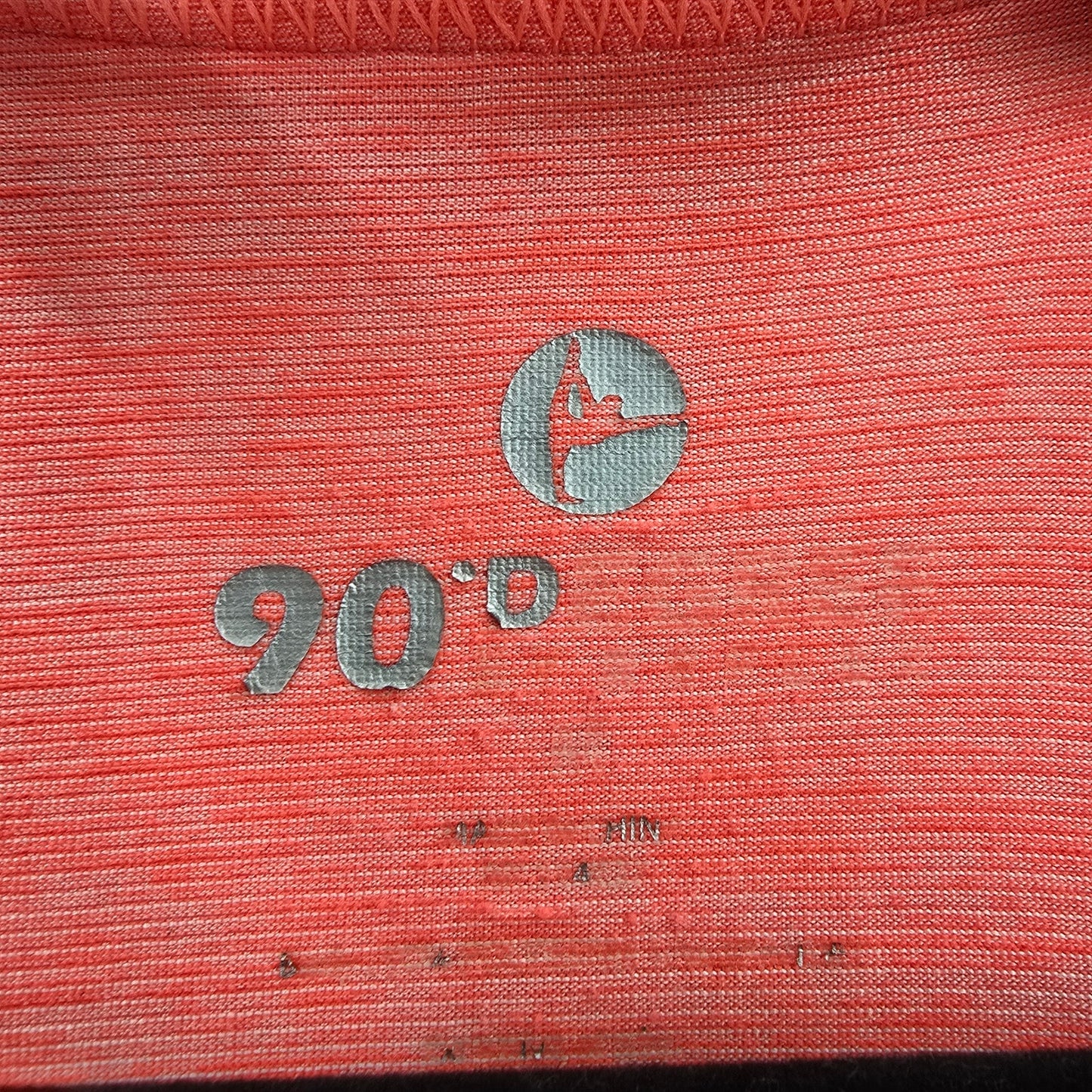 90 Degrees Orange Short Sleeve Stripe Activewear Blouse Top Shirt Medium