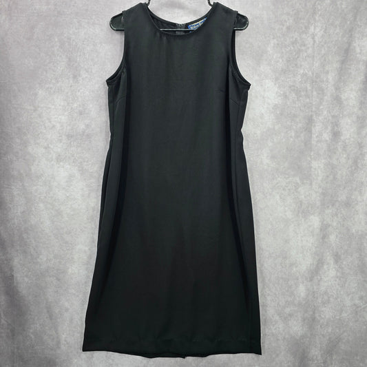 Willow Ridge Black Sleeveless Knee Length Slit Formal Dress Large