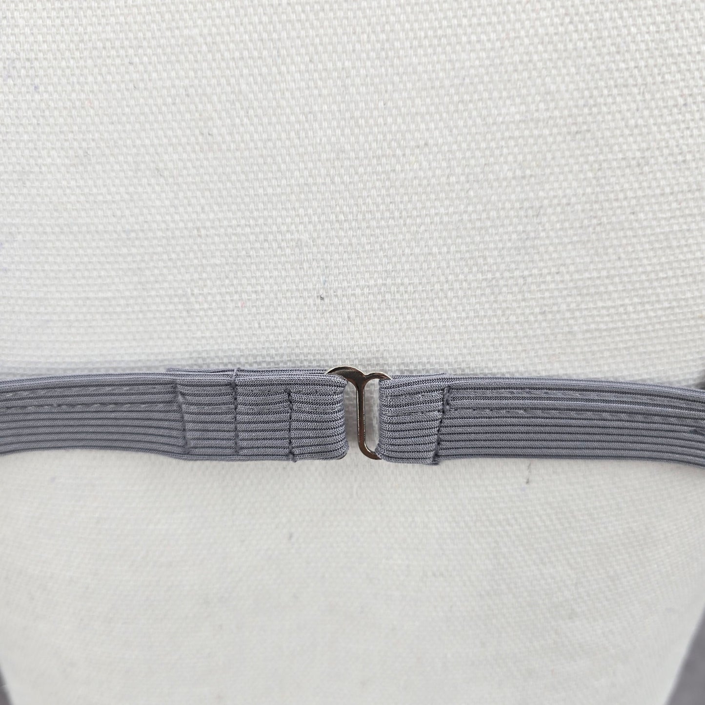 Gray Ribbed Triangle Adjustable Hook Bikini Top Swimwear Medium