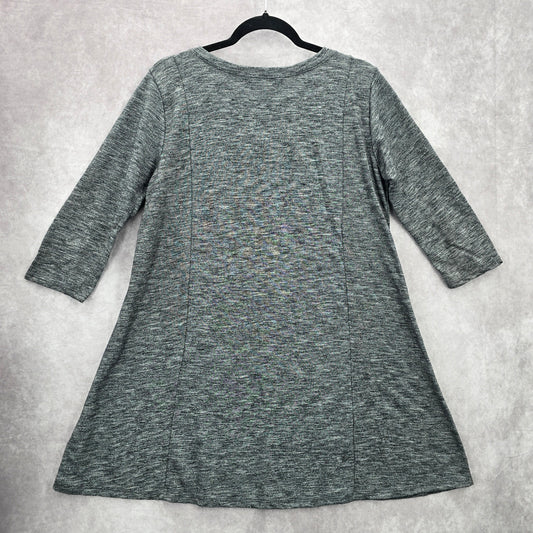 One Clothing LA Gray Flare Y2K Western Retro Blouse Top Medium