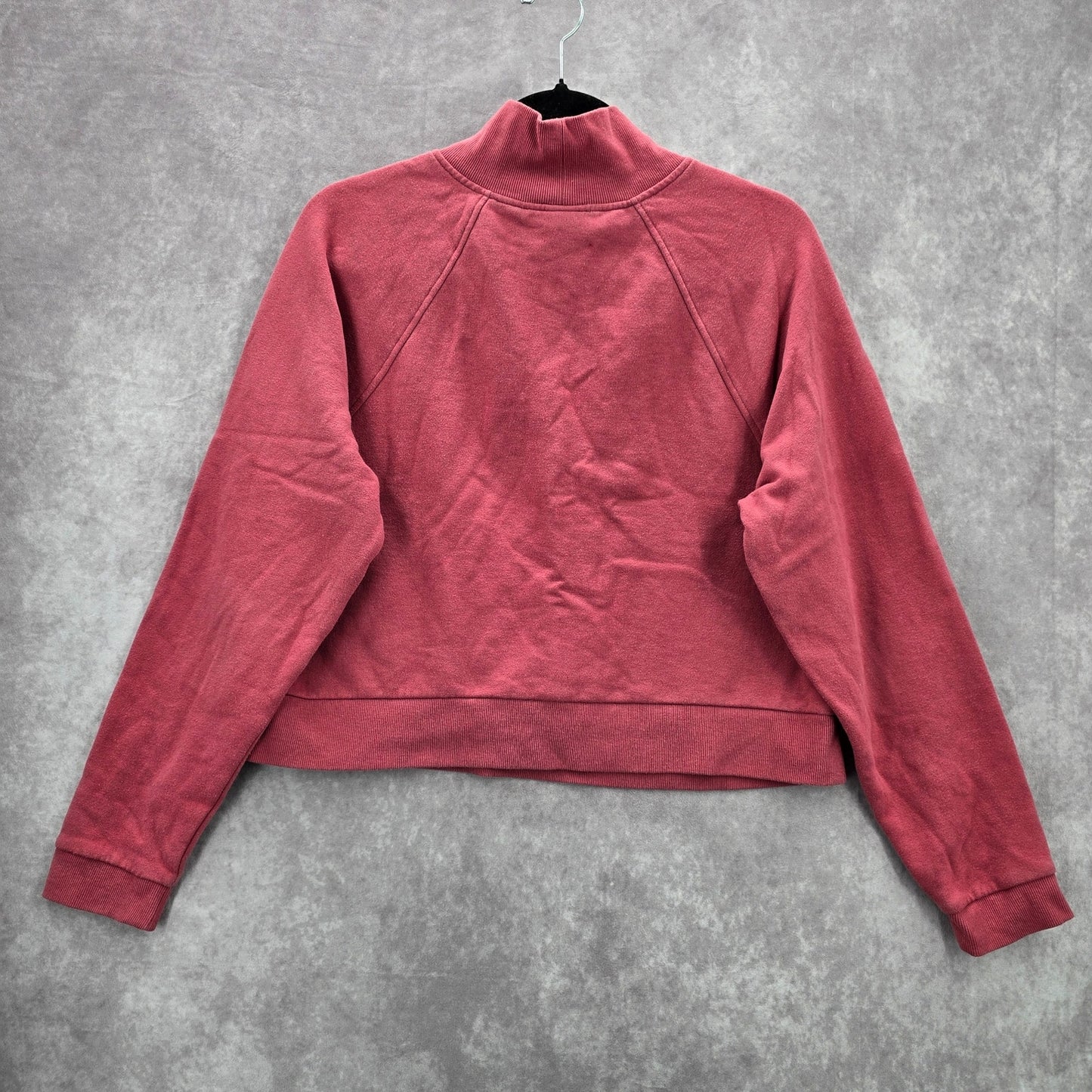 A New Day Red Long Sleeve High Neck Cropped Cotton Sweater Cardigan Medium