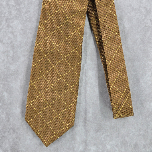 Lee Allison Four in Hands Brown Diamond Executive Geometric Men's Neck Tie
