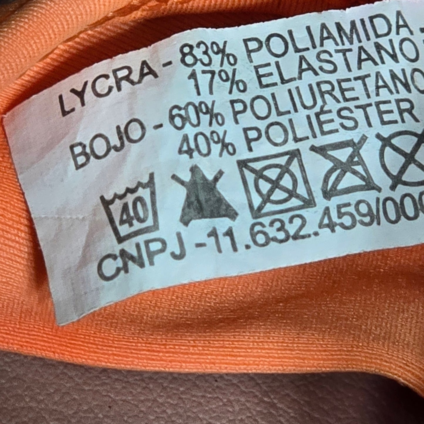 Gata Brenzeada Orange Bikini Top Halter Tie Swimwear Padded Swimsuit Small