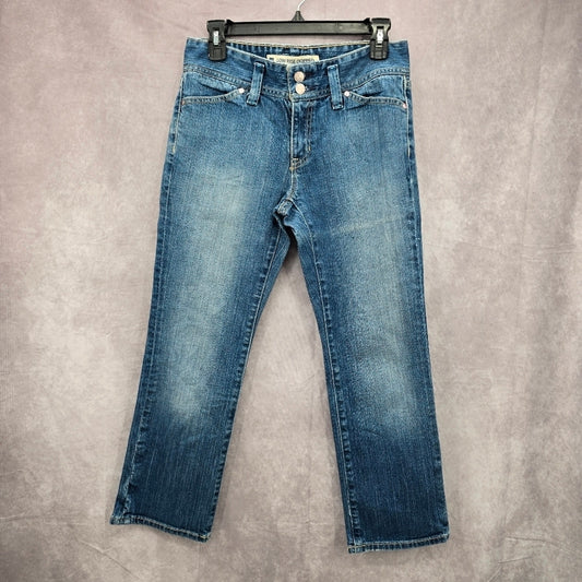 Gap Low Rise Cropped Straight Y2K Vintage Leg Blue Jeans Size 8