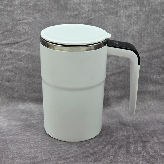 Magnetic Self Stirring Coffee Mug Cup Rechargeable Automatic Mixing LCD White