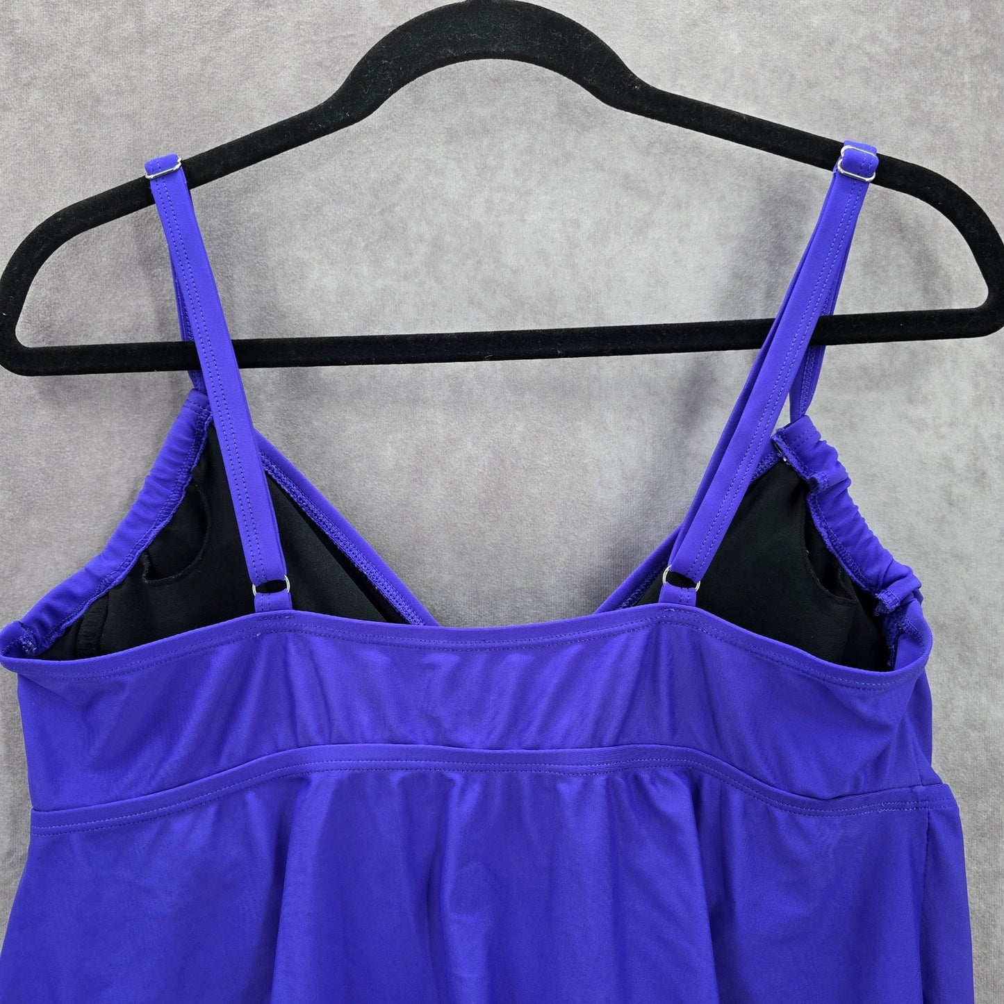Shore Club Purple Padded Swimwear Tankini Tank Top Plus 18 1X