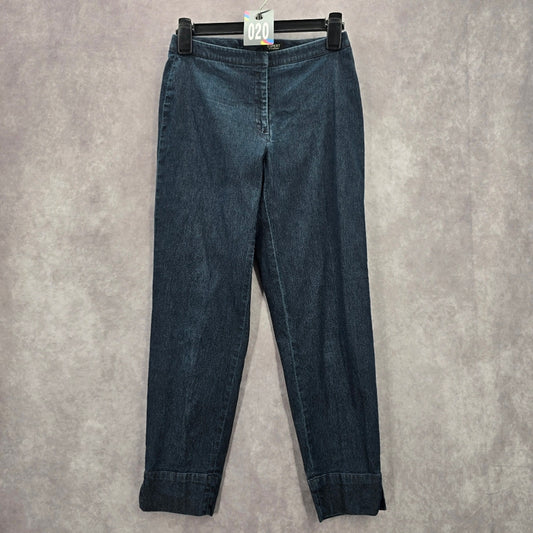 020. Express Blue Denim Straight Stretch Pants Jegging Size Zero 0 XS